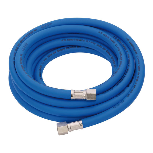 Draper High Visibility Hybrid Air Hose, 5m x 8mm, 1/4" BSP, Blue