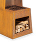 Dellonda Outdoor Chiminea Fireplace Heater Firewood Storage - Corten Steel DG108
