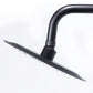 Baridi Thermostatic Shower Mixer Set, 20cm Round Head, Adjustable Rail - Black