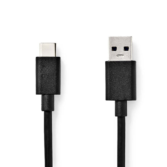 USB Cable USB 3.2 Gen 1 USB-A Male USB-C Male 60W 5 Gbps Nickel Plated 1m Round
