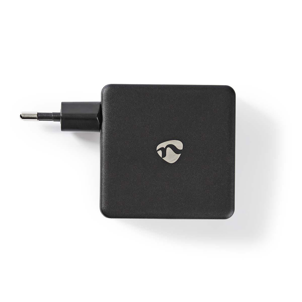 Nedis Wall Charger 3.0A USB/USB-C Power Delivery 45W Black WCPD45W100BK