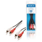Glaxio Stereo RCA audio cable 2x RCA male to 2x RCA male 3m black - CAGB24200BK30