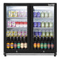 Baridi Hinged Double Door, Back Bar Drinks Fridge/Cooler, 190L Capacity DH272