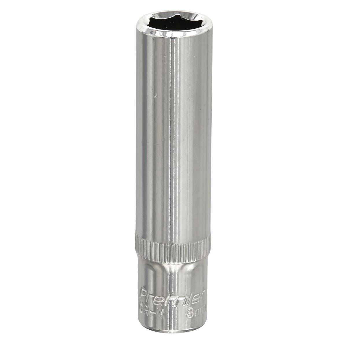 Sealey WallDrive Socket 8mm Deep 1/4"Sq Drive Fully Polished SP1408D