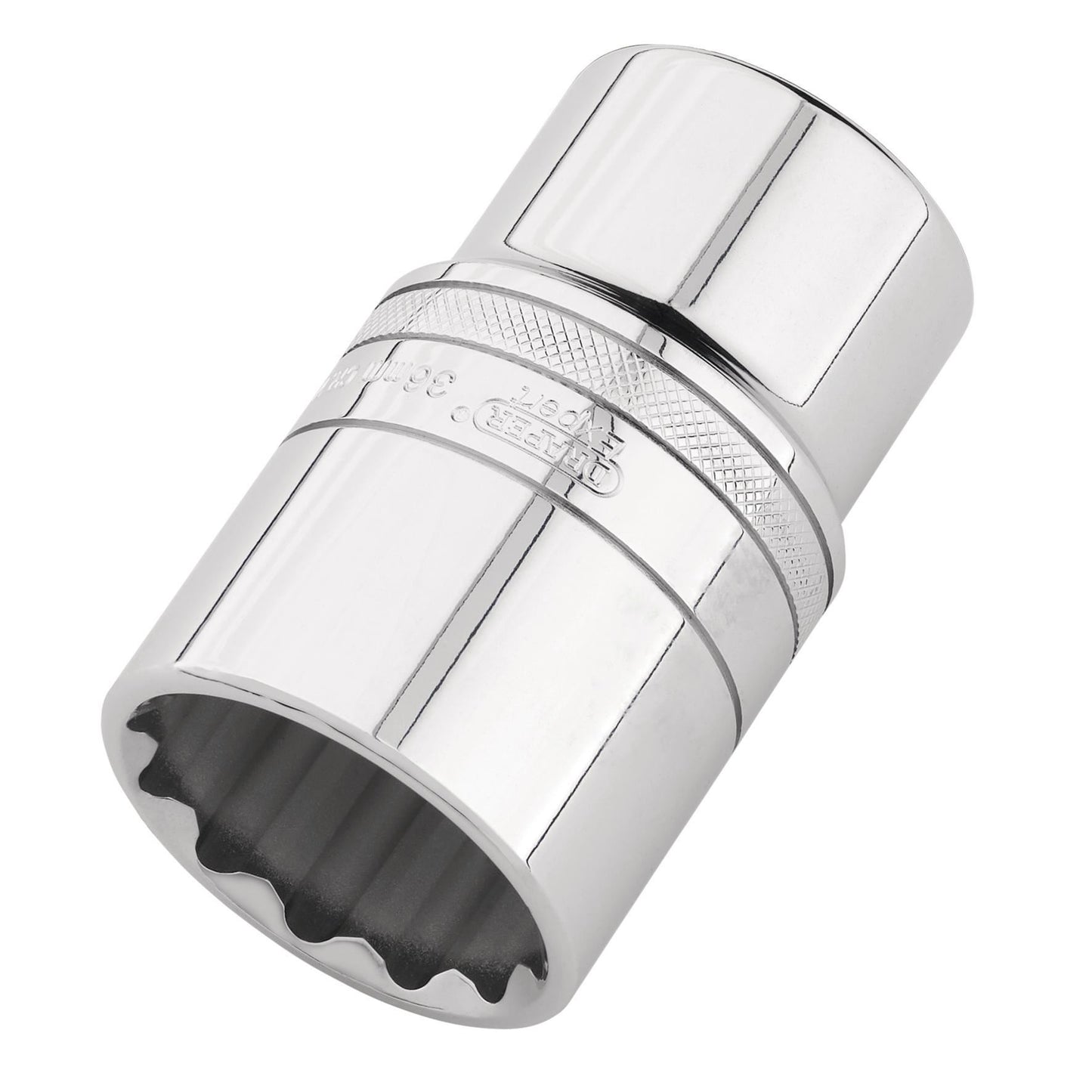Draper Expert HI-TORQ 12-Point Metric Deep Socket, 1/2" Sq. Dr., 36mm