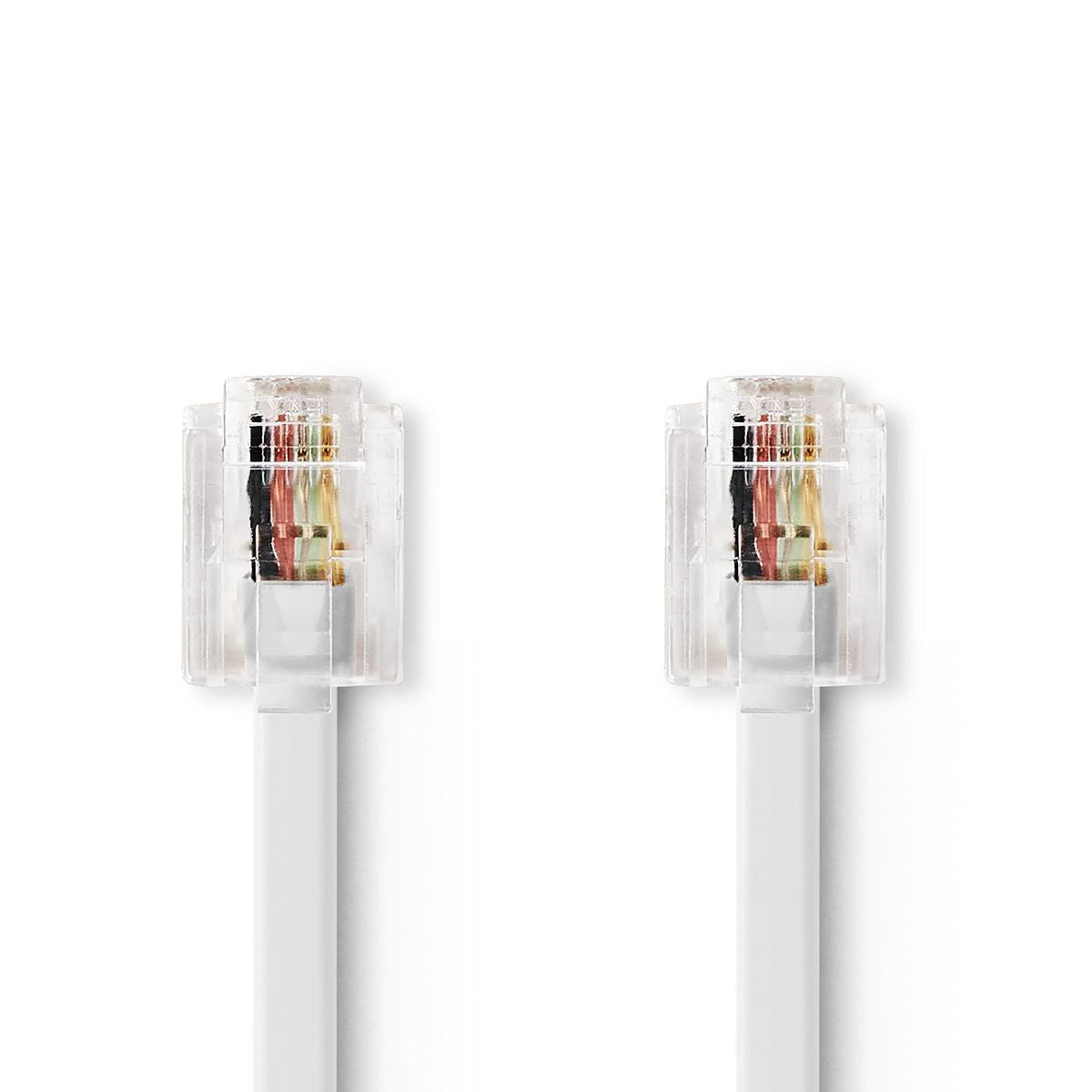 Nedis Telecom Cable RJ11 Male to RJ11 Male 10m White TCGP90200WT100