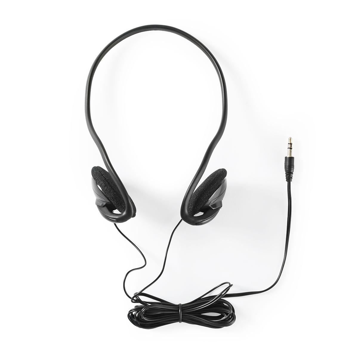 Nedis Wired Headphones 2.1m Round Cable On-Ear Black - HPWD1105BK