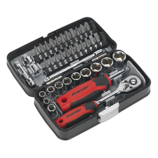 Sealey Socket & Bit Set 38pc 1/4"Sq Drive AK8945