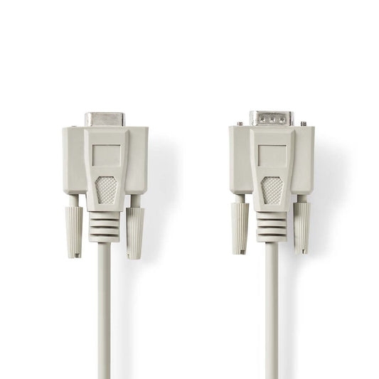 Serial Cable D-SUB 9-Pin Male D-SUB 9-Pin Female Nickel Plated 5m Round PVC
