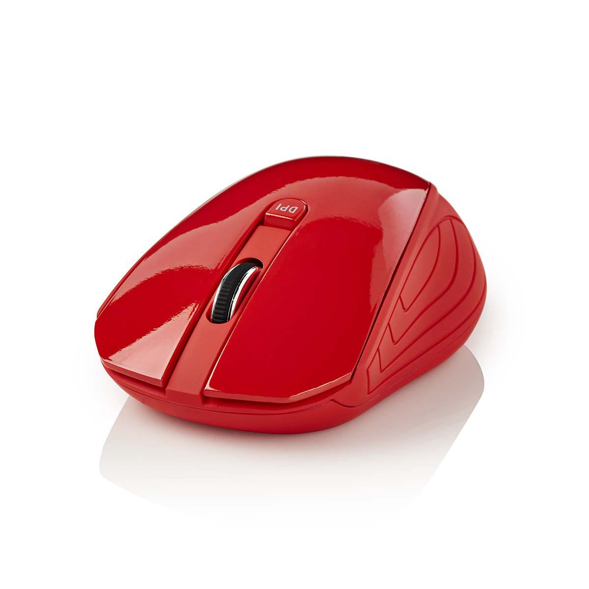 Nedis Wireless Mouse 1000 DPI 3-Button Red MSWS400RD