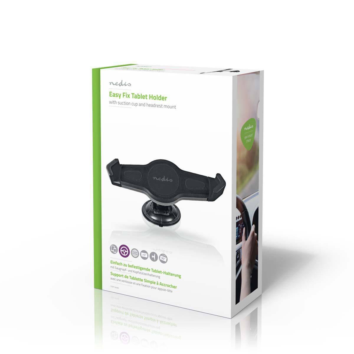 Nedis Tablet Car Mount up to 12" Window & Headrest TCMT300BK