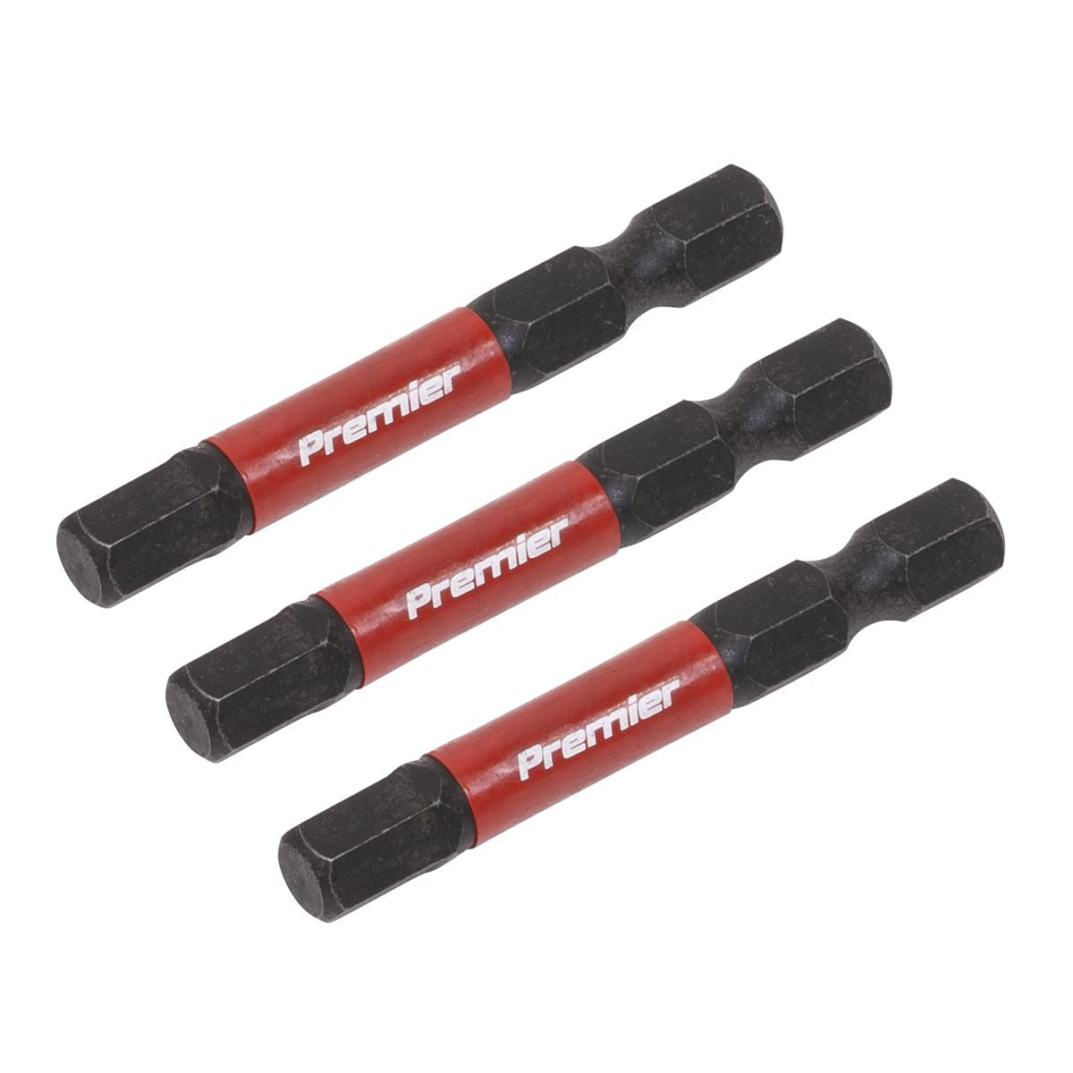 Sealey Premier Hex 6mm Impact Power Tool Bits 50mm - 3pc AK8239
