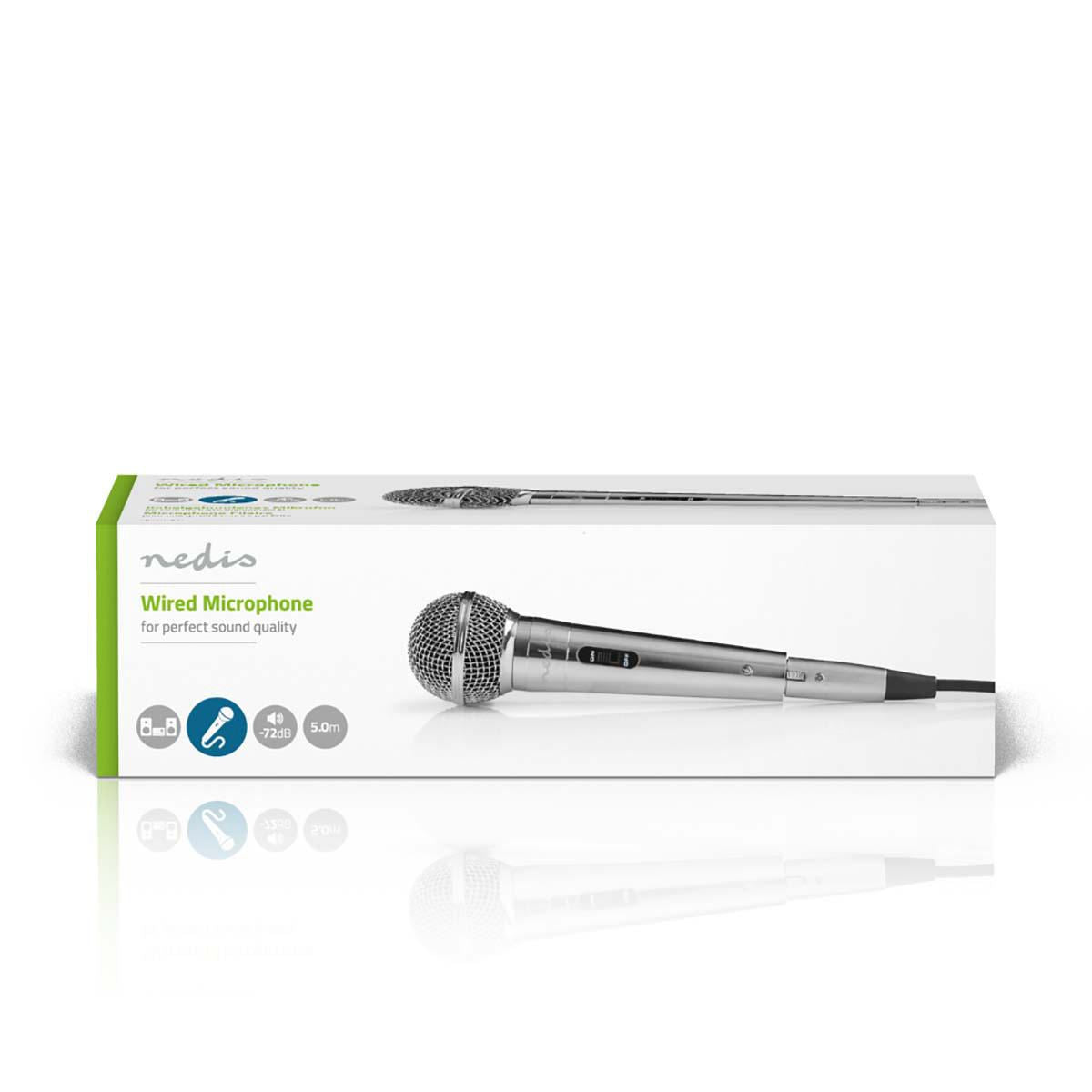 Nedis Wired Microphone -72dB +/-3dB Sensitivity 60 Hz to 14 kHz 5.0 m MPWD45GY