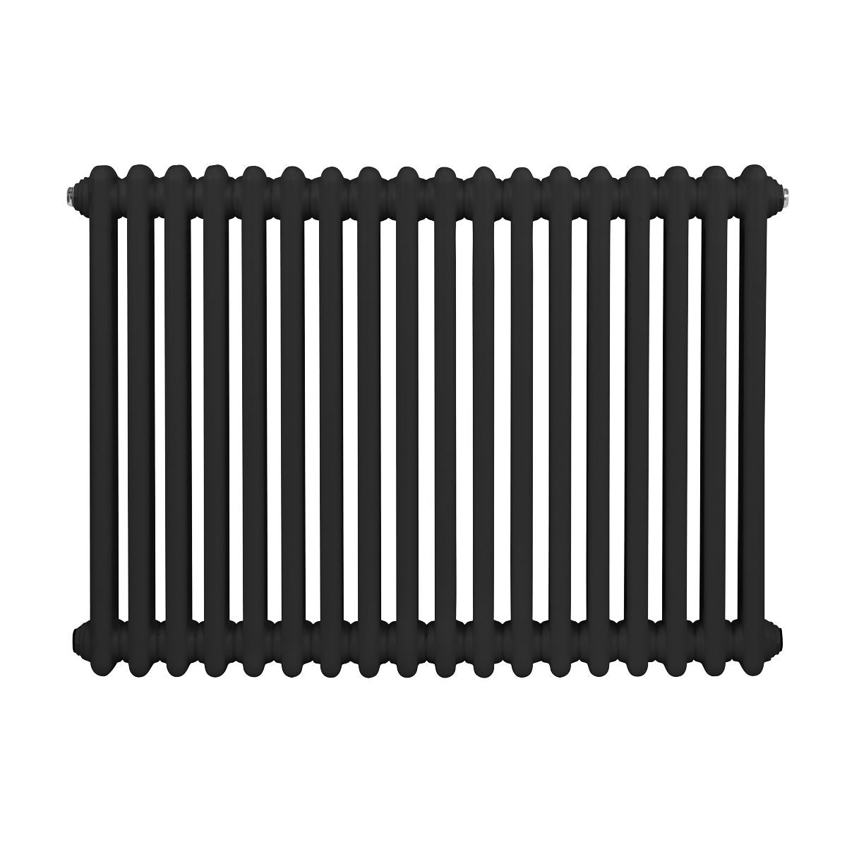 Baridi Horizontal Traditional 2 Column Radiator 600 x 832mm � Black DH363