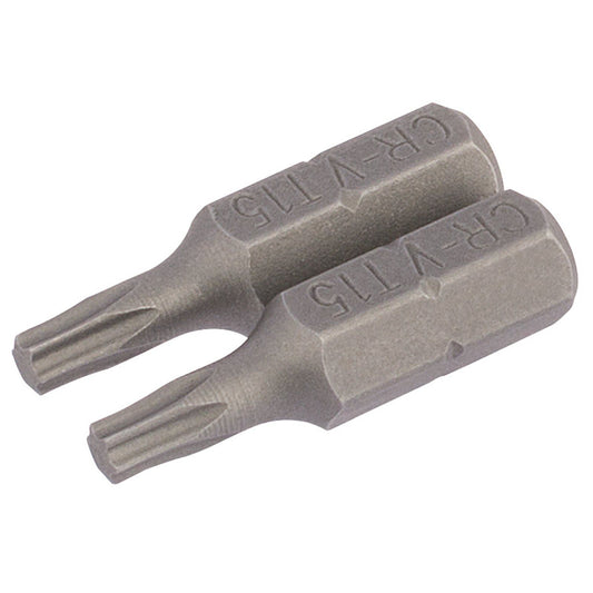 Draper T15 1/4" Hex Draper TX-STAR Insert Bit 25mm Long x 2 66429