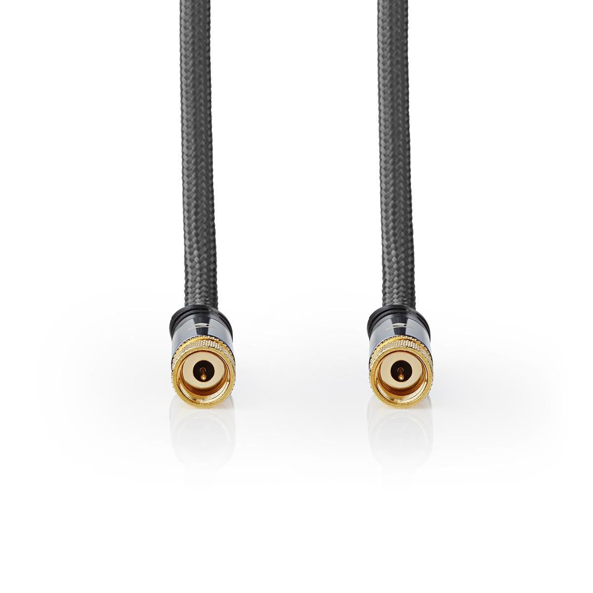 Nedis Satellite and Antenna Cable F Male to F Male 5m Gun Metal Grey - CSTB41000GY50