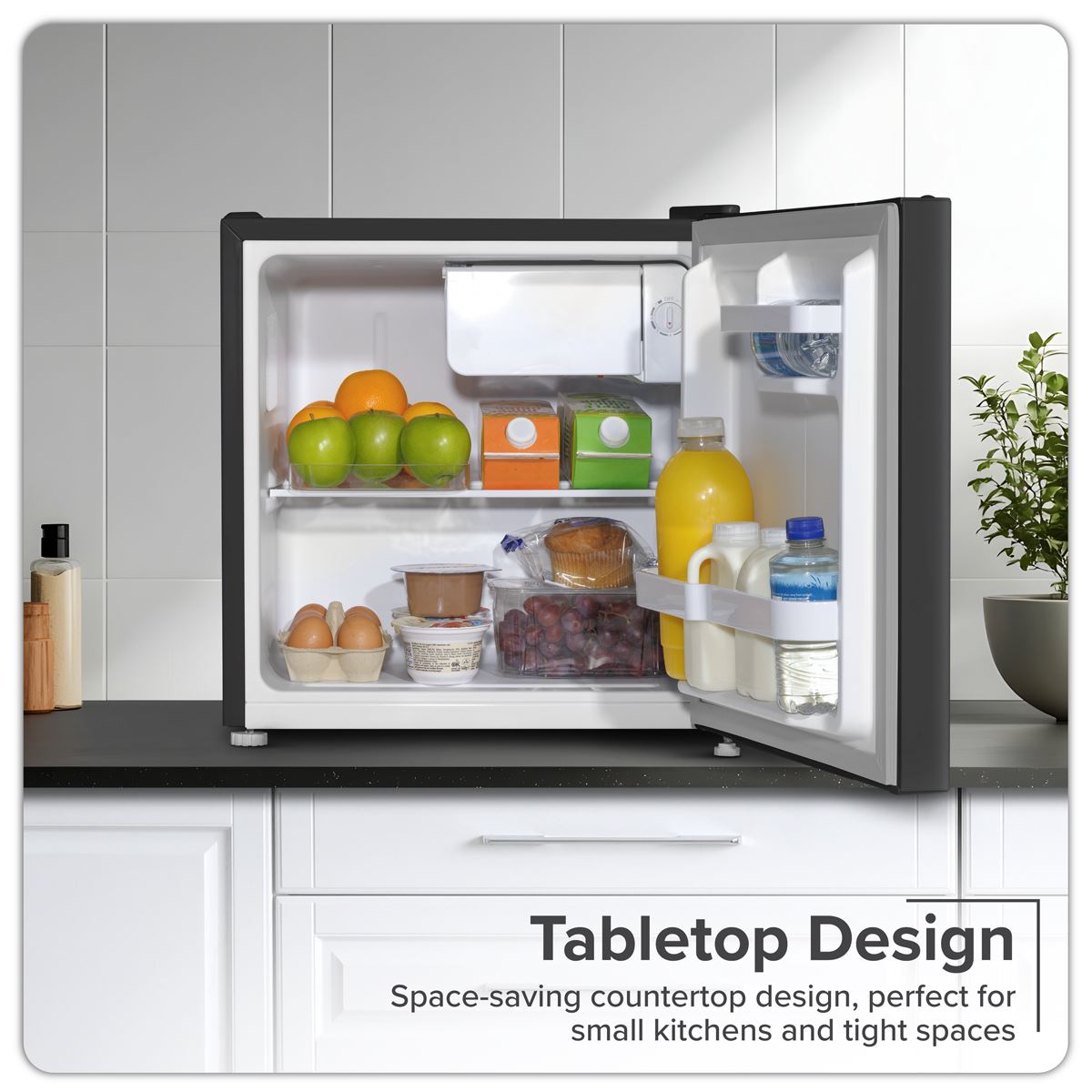 Baridi Tabletop Fridge with Ice Box, 46L Capacity DH257