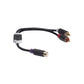 Konig Subwoofer adapter cable 2x RCA male to RCA female 0.20m grey - CABW24020AT02