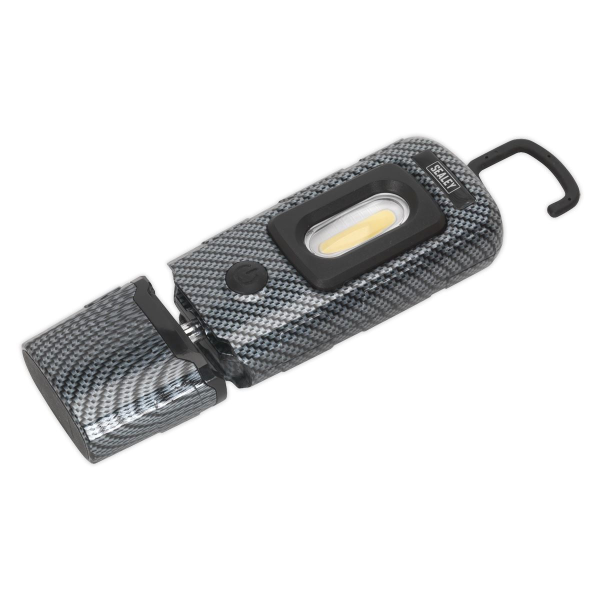 Sealey R/Charge 360 Insp Light 3W COB & 1W SMD LED Carbon Fibre LI LED3601CF