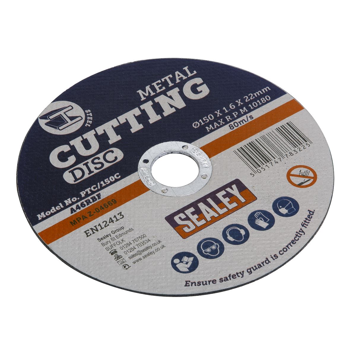 Sealey Cutting Disc 150 x 1.6mm 22mm Bore PTC/150C