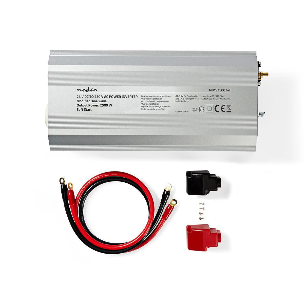 Nedis EU Power Inverter Modified Sine Wave Input 24 VDC ouput 2x 230v Peak 5000W