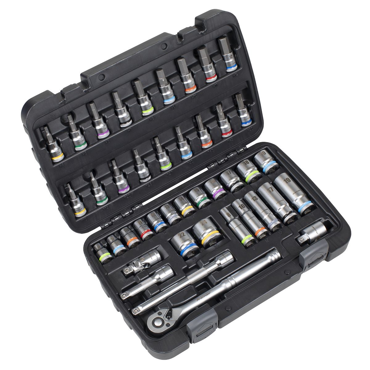 Sealey Premier Socket & Socket Bit Set 3/8"Sq Drive 42pc AK7915