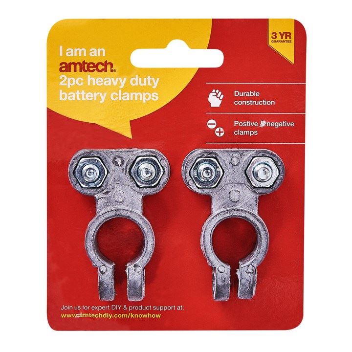 2 Piece 12V Leisure Battery Terminals Connectors Clamps Car Caravan Motorhome - J0250