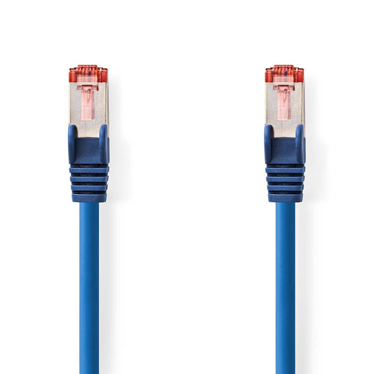 Nedis CAT6 Cable RJ45 Male to Male S/FTP 1.5m Round LSZH Blue (CCGL85221BU15)