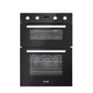 Baridi 72cm Built-Under Double Oven, 74L Capacity, Energy Rating A - Black DH278