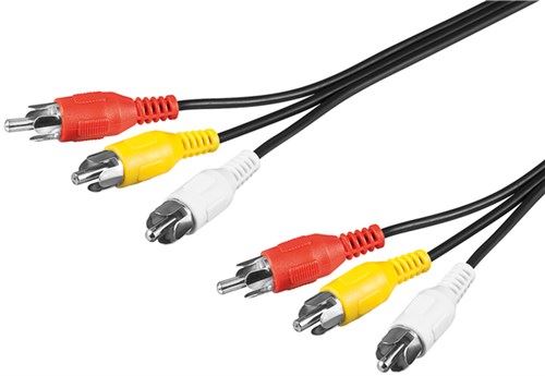 Goobay RCA connection cable 5m 3x RCA male to 3x RCA male 5m (50383)