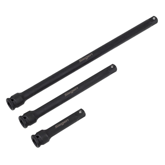 Sealey Siegen Impact Extension Bar Set 3/8" Sq Drive 3pc S01321