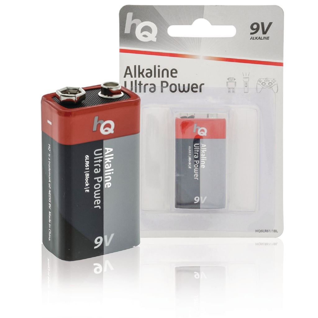 HQ Alkaline 9V battery 1-blister - BAAKLR611BL