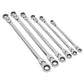 Sealey Flexi-Head Dble End Ratchet Ring Spanner Set 6pc Ex-Long MM AK63832