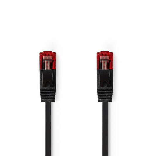 Nedis CAT6 Cable RJ45 Male to Male U/UTP 2m Flat PVC Black