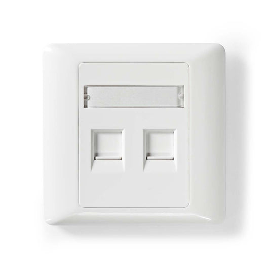 Nedis Network Keystone Face Plate Face Plate RJ45 2 port(s) ABS White Envelope