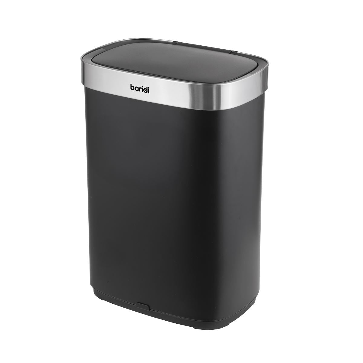Baridi Sensor Bin 65L - Black/Stainless Steel DH282
