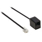 Valueline Telecom extension cable RJ11 male to RJ11 female 10m black - TCGP90205BK100