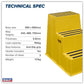 Sealey Heavy-Duty 3-Step Safety Steps with Anti-Slip Treads 150kg Capacity