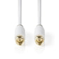 Nedis Satellite & Antenna Cable F Male to F Male 1m White - CSBW41000WT10