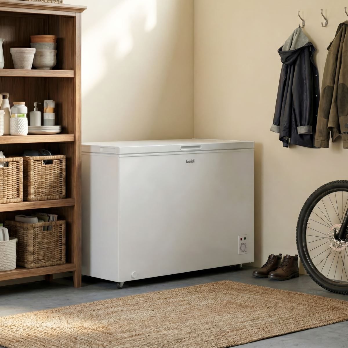 Baridi Freestanding Chest Freezer 299L Capacity - White DH260