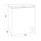 Baridi Freestanding Chest Freezer, 142L Capacity, Garages and Outbuilding Safe