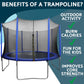 Dellonda 12ft Heavy-Duty Outdoor Trampoline with Safety Enclosure Net DL69