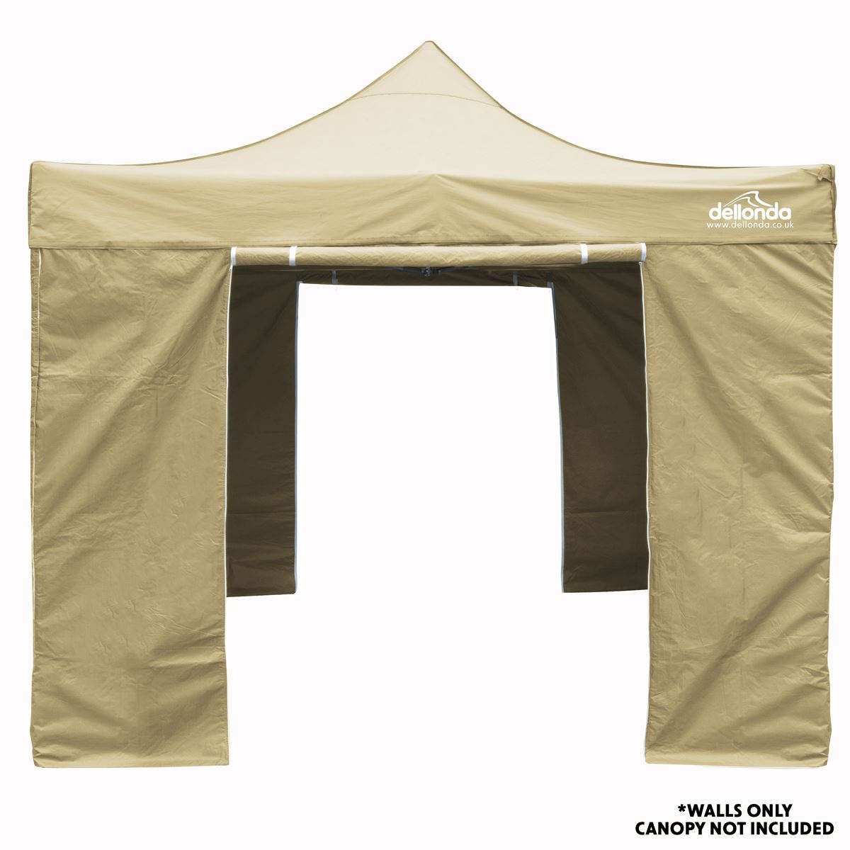 Dellonda Premium Gazebo/Marquee Side Walls/Doors/Windows, Fits 3 x 3m Models - Beige DG146