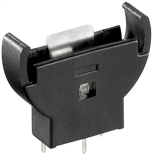 CR2012-2032 button cell holder max 20mm black Print assembly vertical (3-Pin)