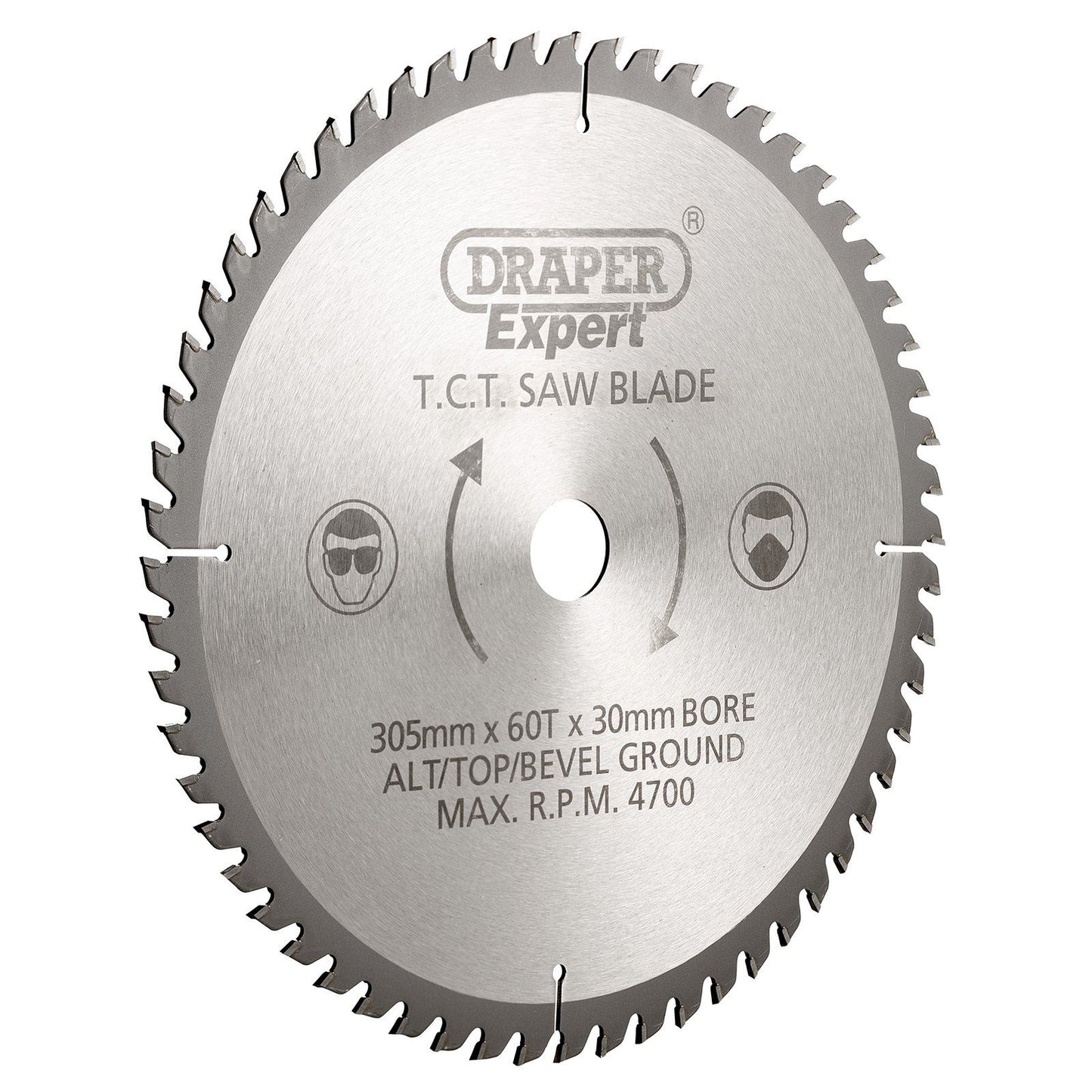 Draper TCT Wood Circular Saw Blade 305 x 30mm 60T Dewalt D27105 DW704 DW705 - 38151