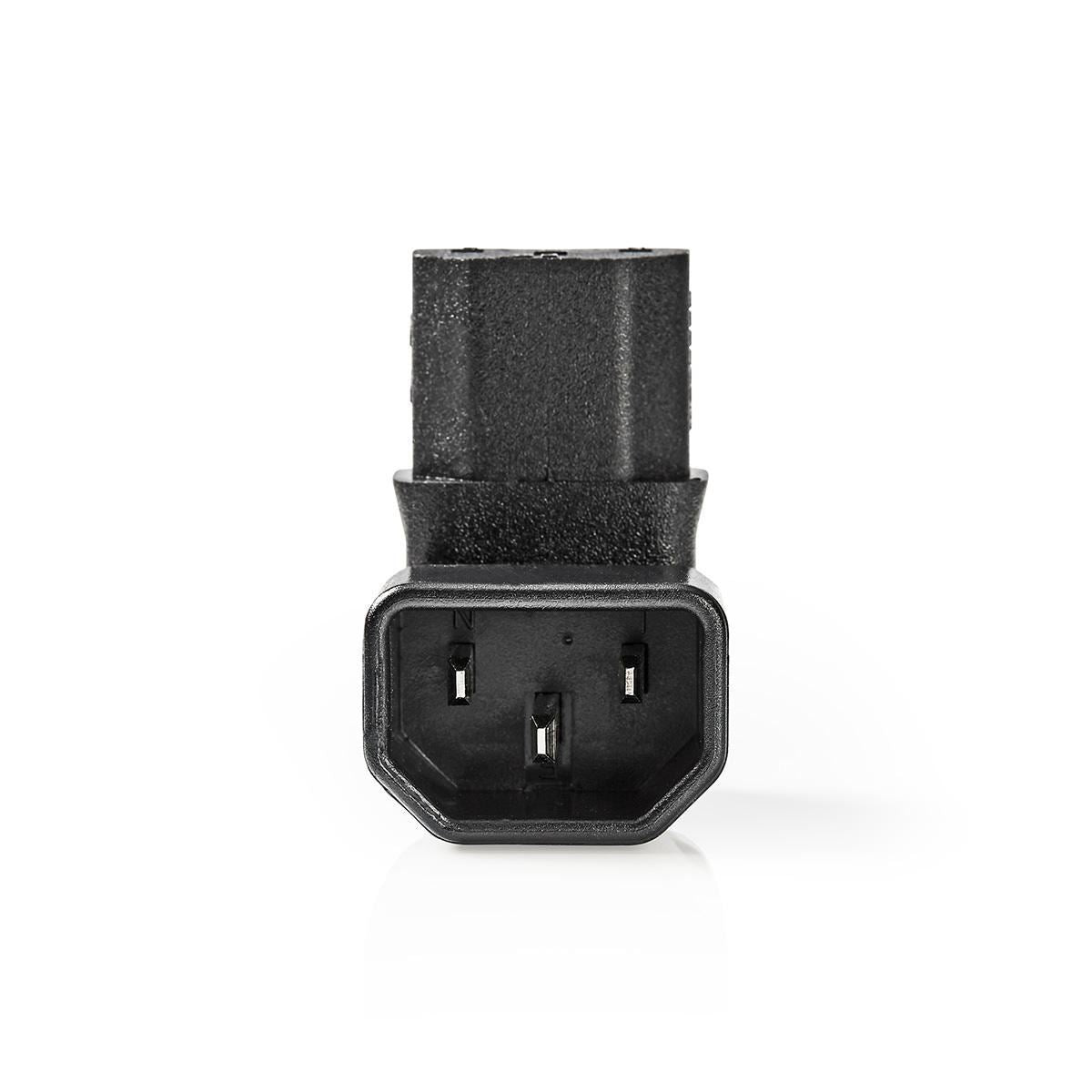 Nedis Power Connector IEC-320-C13 female to IEC-320-C14 male angled up/down - PCGP1190BK