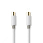 Nedis Coax Cable 100dB IEC (Coax) Male to IEC (Coax) Female 10m White - CSBW40015WT100