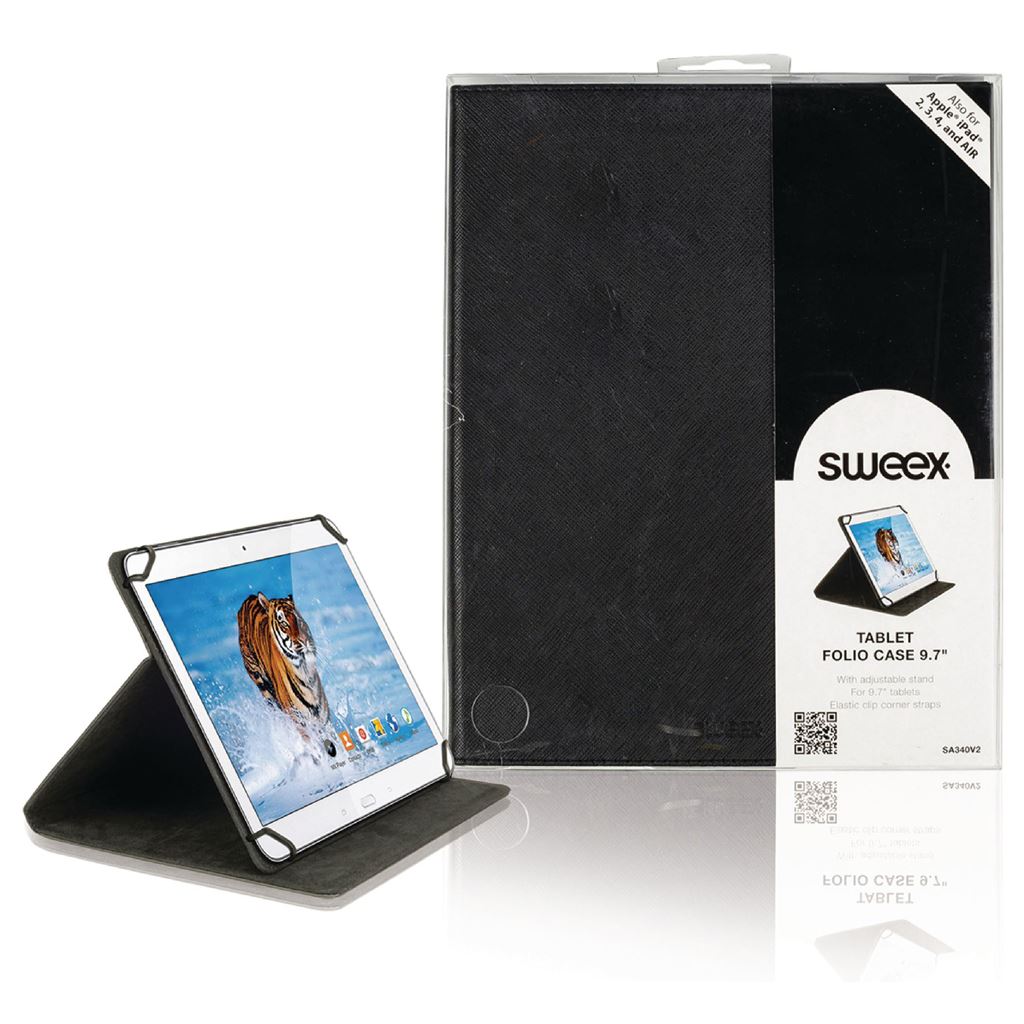 Sweex Tablet Folio Case 9.7" Black - TCVR9100BK