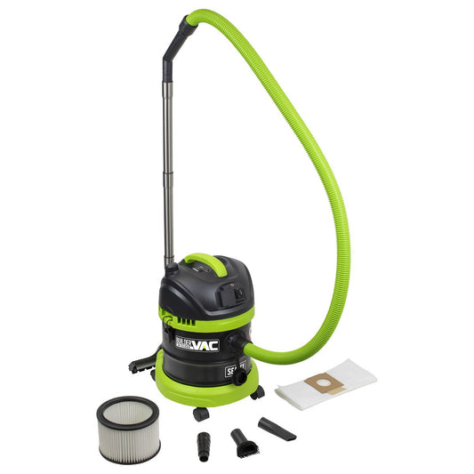 Sealey BuilderVac 15L M Class Vacuum Cleaner Wet & Dry with Stainless Steel Drum