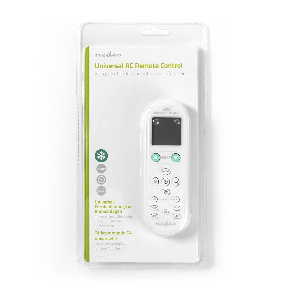 Nedis Universal Air Conditioner Remote Control Programmable ACRC1WT